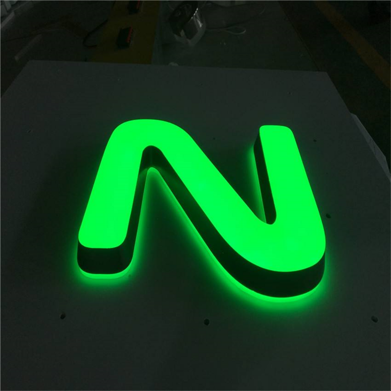 Custom double sided LED lighted sign letters, acrylic led letters advertising store hotel restaurant coffee shop name signs