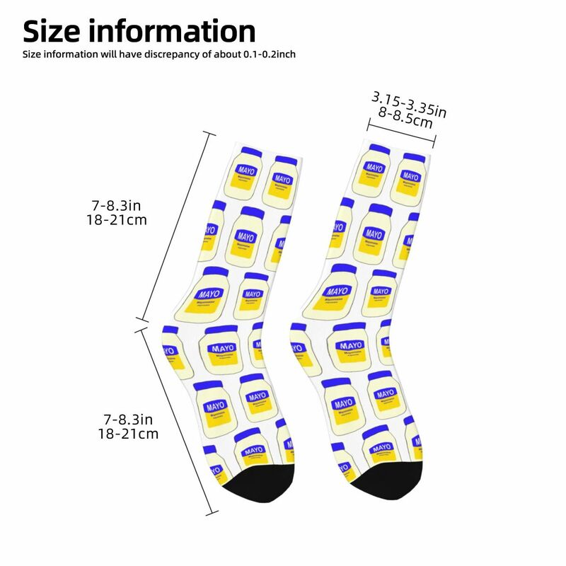 Kaus kaki Mayonnaise Harajuku berkualitas tinggi aksesoris KAUS KAKI panjang semua musim untuk hadiah ulang tahun uniseks