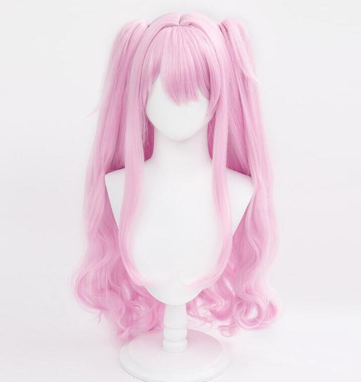 Yuni cosplay Wig Costumes Fiber synthetic wig GODDESS OF VICTORY Cosplay Wig Costumes rose pink ponytail long hair