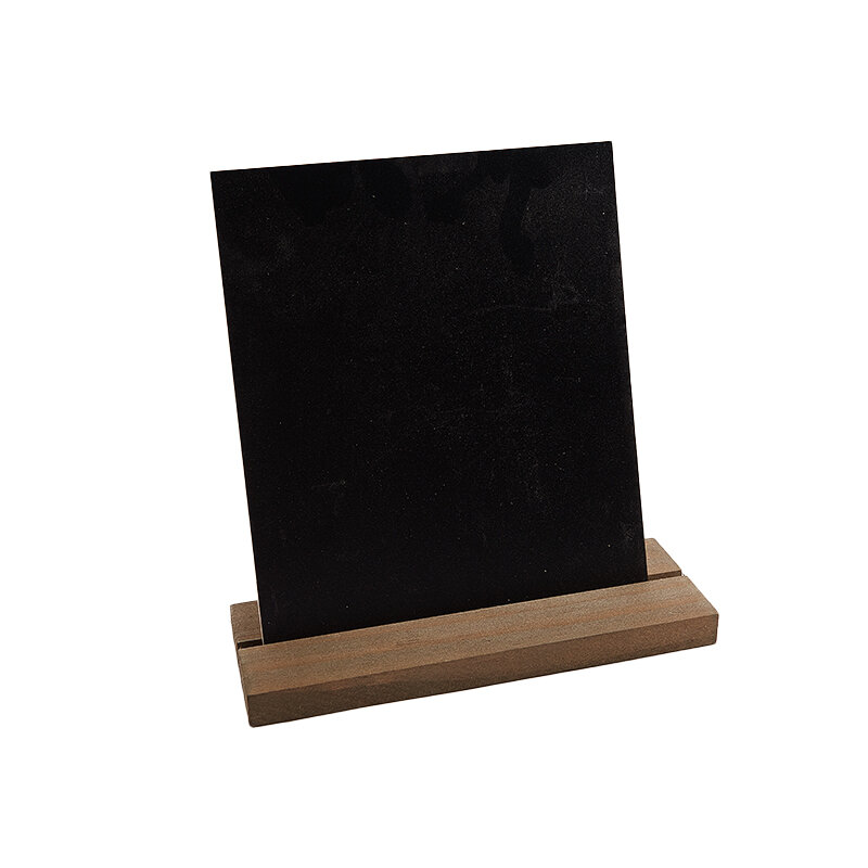 Message Board Display Sign Wooden Base Price Tag Black Chalkboards Memo Bar Table Place Card Signs