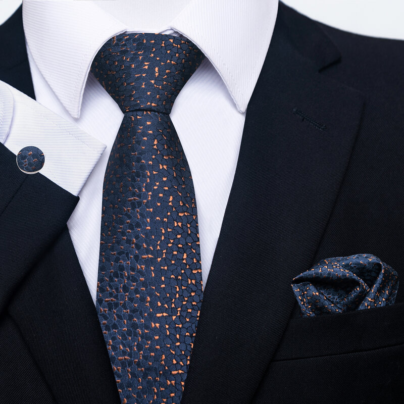 Squares Necktie Set para Homens, 100% Gravata De Seda, Presente De Férias, Acessórios Do Casamento, Dot Fit, Local De Trabalho, Moda, 65 Cores