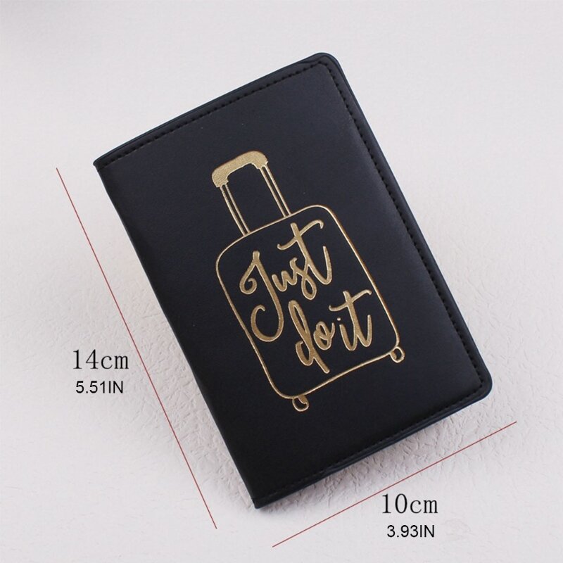 Portable Luggage Pattern Travel Passport Holder PU Leather Card Cover for Case Slim Protector Organizer for Women Men