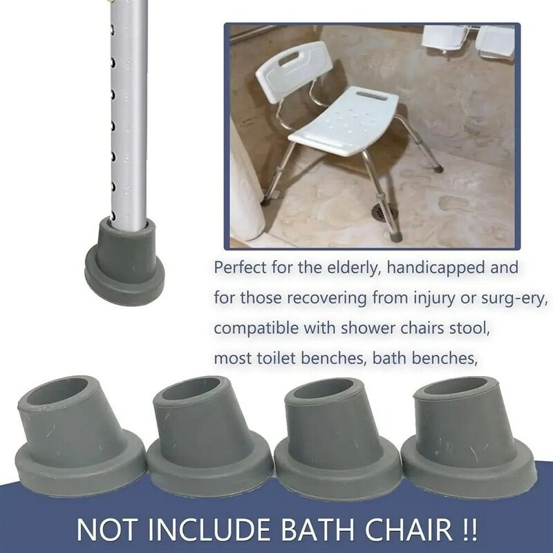 Accesorios para silla de baño antideslizantes, tapas de goma universales, Asiento de baño duradero