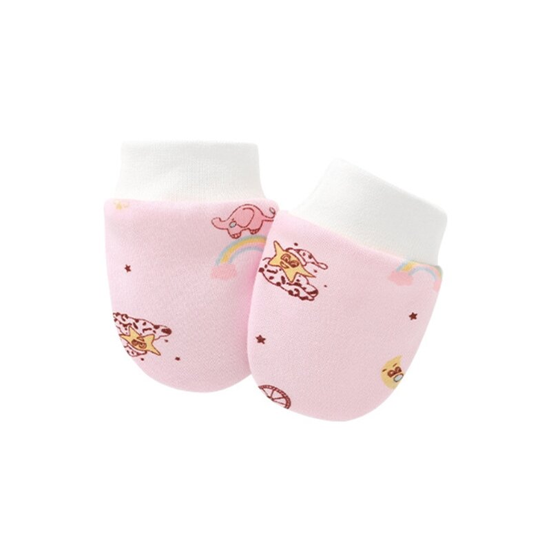 1 Pair Baby Anti Scratching Soft Cotton Gloves Hand Socks Newborn Supplies Y55B