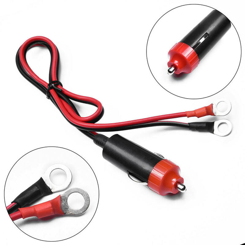 Car Heavy Duty Male Plug Cigarette Lighter Adapter Power Supply Cord With 50cm Cable Wire Cigarette lighter connection plug line