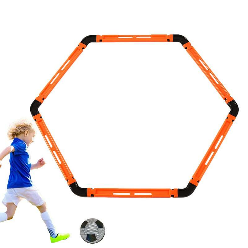 Agility Hoops anelli di allenamento di calcio anelli esagonali di calcio staccabili per anelli di allenamento fisico di pratica di velocità e agilità