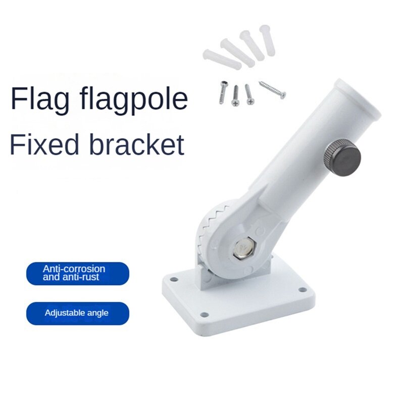1Pcs Flag Pole Holder Bracket Adjustable Flagpole Rod Hitch Bracket Multi-Position Flag Pole Mounting Bracket