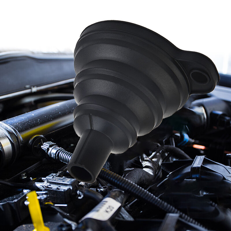 1 Pcs Car Funnel 1× 7.5cmX8cm Parts Petrol Silicone Collapsible Fluid Change Fill Gasoline Oil Fuel Accessories