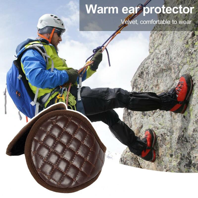 Men Earmuffs Winter Thermal Earmuffs Men's Ultra-thick Windproof Fleece Lined Earmuffs for Winter Soft Thermal Ear Warmer Solid