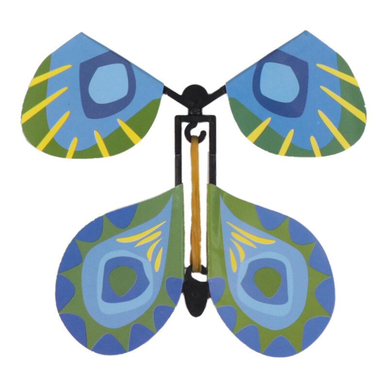 La nueva mariposa voladora pequeña se convierte en una mariposa, una mariposa de libertad y un nuevo y exótico accesorio mágico para niños
