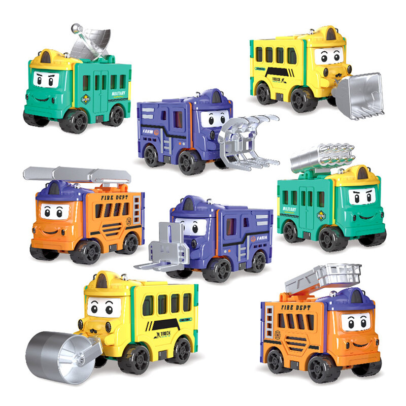 Cute Transformer Toy Car para crianças, Fácil uso, Pull Back Function, Toddler Boy and Girl