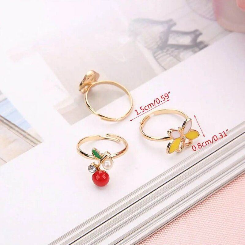 Gift Cartoon Rings Ornament Creative Optional Fancy Shape Finger Rings Pretend Play Ring Toy