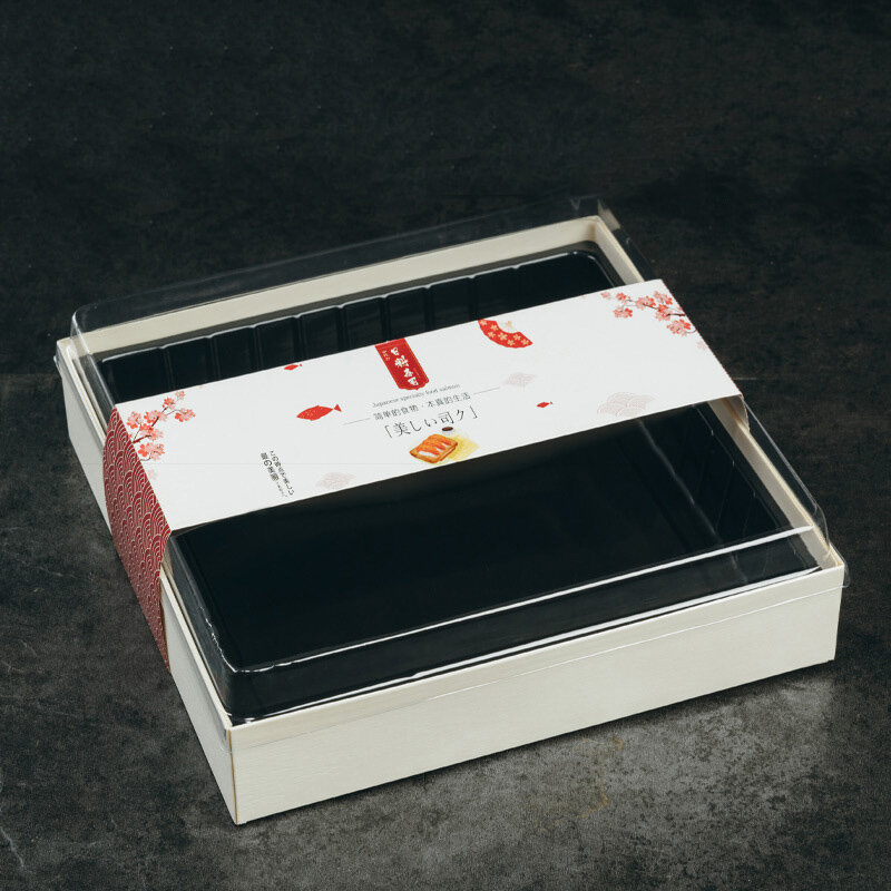 Caja de embalaje desechable para Sushi, producto personalizado, para llevar, almuerzo japonés