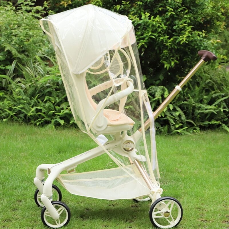 Baby Stroller Rain Cover Universal Transparent Windproof Protections Weather Shield Pushchair Cover Stroller Accessories