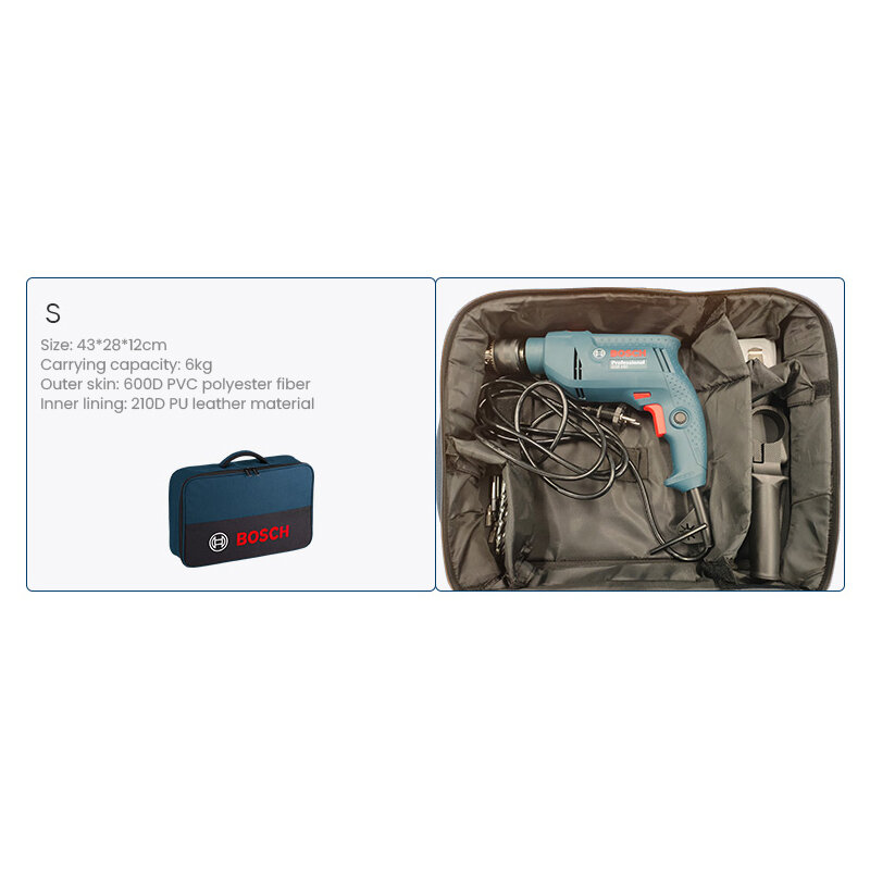 Bolsa de herramientas Bosch de marca global, maleta de herramientas de lona resistente al desgaste e impermeable, bolso multifuncional de gran capacidad
