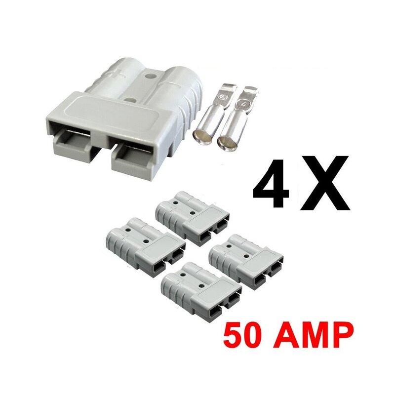 50A Connector For Anderson Style Plug Connectors DC Power Solar Caravan Motorcycle Socket Battery Charging Adapter Accessories