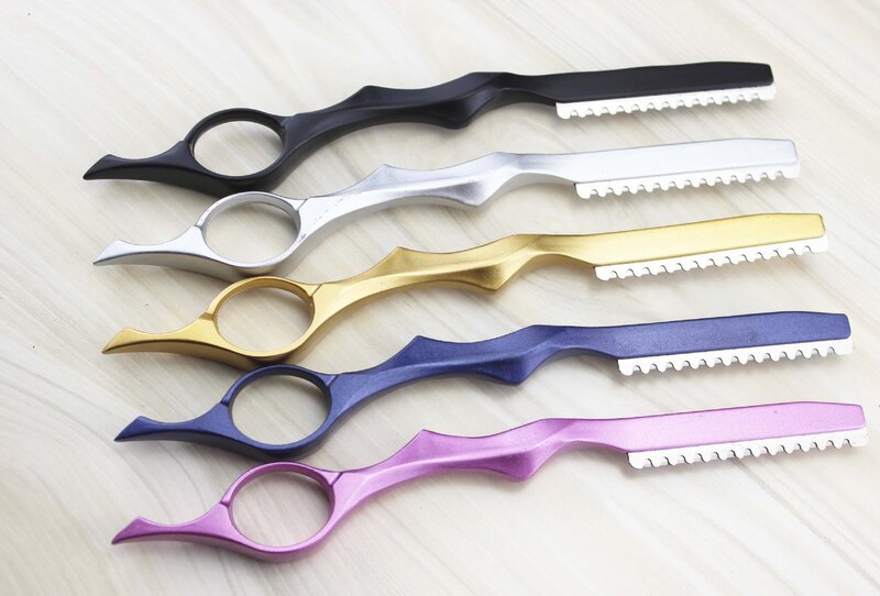 Maquinilla de afeitar profesional de acero inoxidable de Japón, cuchillo de corte de peluquero afilado, herramienta de salón