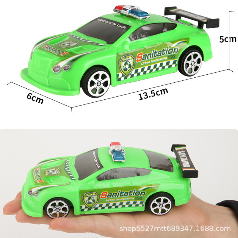 1: 32 simulasi kembali mobil polisi Model mobil Mini anak-anak mobil mainan Set mainan anak laki-laki