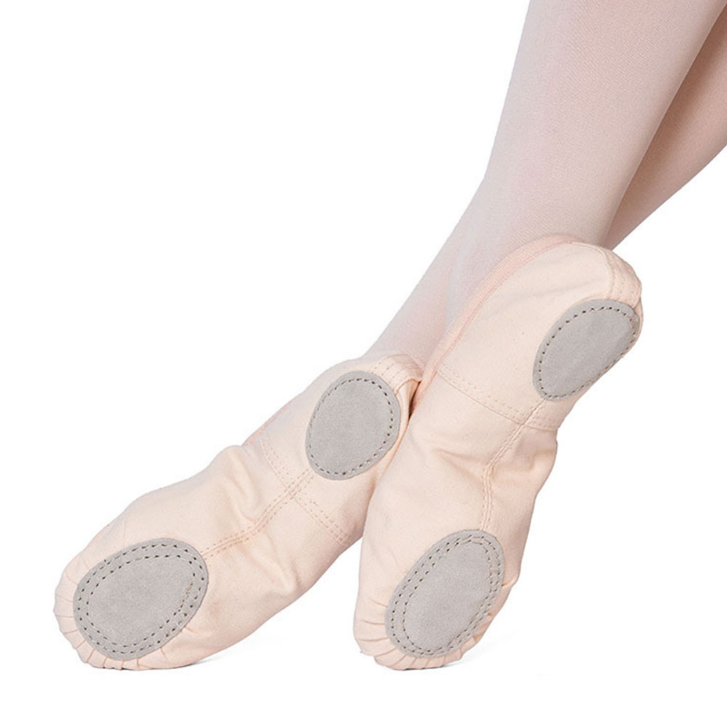 Sepatu balet anak perempuan sol lembut kanvas sandal tari balet sepatu balerina latihan anak-anak sepatu dansa wanita