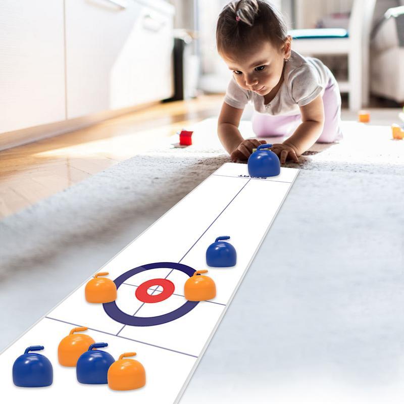 Curling Board Game Mini Board Curling Tabletop Game Set Smooth And Delicate Mini Tabletop Games For School Parties Home And