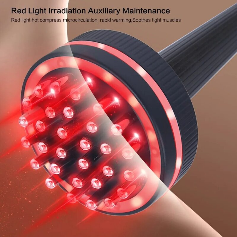 Bezprzewodowy Meridian szczotka do masażu detox ciepły mikroprąd Moxibustion wyszczuplający masażer do ciała gorący kompres czerwonego światła podczerwonego