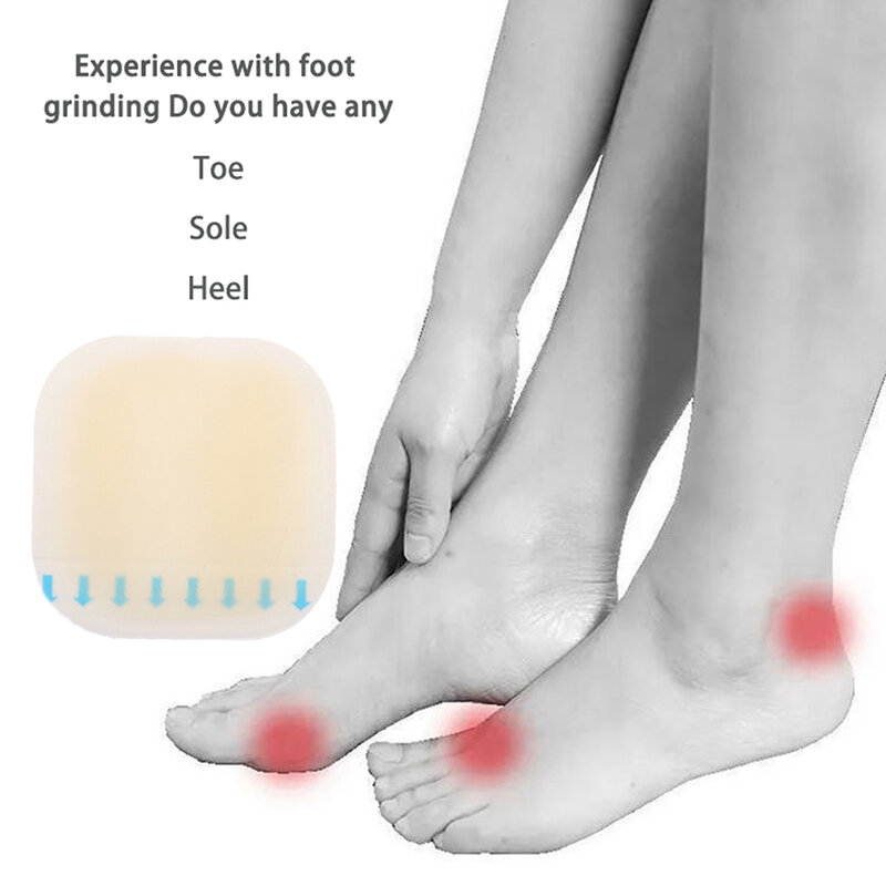 Autocollant hydrocolloïdal pour talon de pied, 5 pièces, crêpe anti-convertissant, patch anti-acné, protection contre l'usure