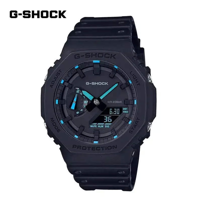 G-SHOCK Men's Watch GA2100 Outdoor Sports Shockproof Alarm Clock Fashion Multifunctional LED Dial Dual Display Quartz Watch