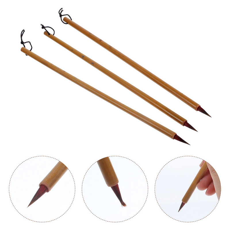 Pennello per scrittura con custodia inferiore penne per calligrafia per principianti distici per studenti inchiostro giapponese forniture per pittura in bambù