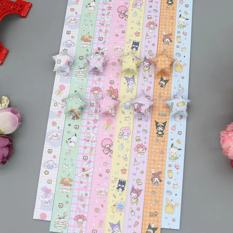 Sanrio Hello Kitty gwiazda kreskówki Bar Handmade materiał gwiazdka spełniające życzenia składane długa taśma papier butelka życzeń DIY