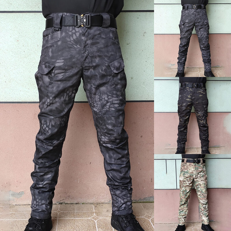 Calças jogger camufladas masculinas, calças militares táticas, calças cargo ao ar livre, roupas de pesca, moda casual, 2024