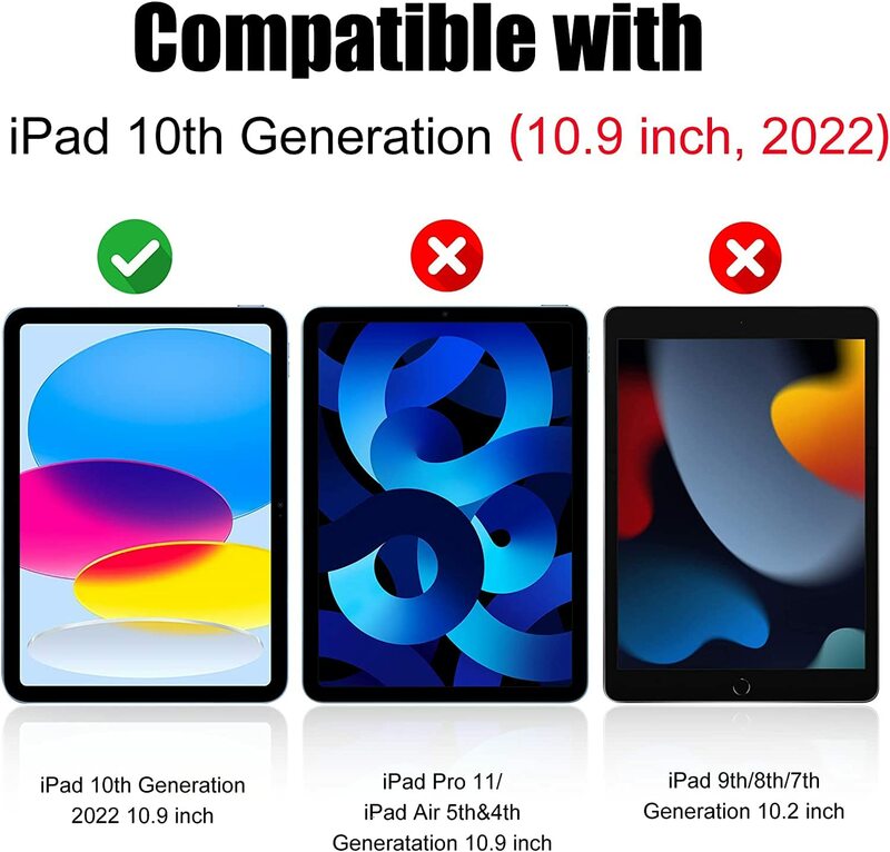 (แพ็ค3) กระจกนิรภัยสำหรับ Apple iPad 10 10.9 2022 10.9นิ้วฟิล์มป้องกันหน้าจอแท็บเล็ต A2777 A2696รุ่น10th A2757