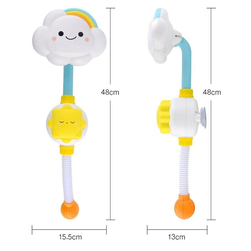 Mainan Mandi Bayi Bak Mandi Awan Shower Mandi Cerat Pengisap Keran Lipat Mainan Mandi Anak-anak Lucu Hadiah Anak-anak Semprot Shower