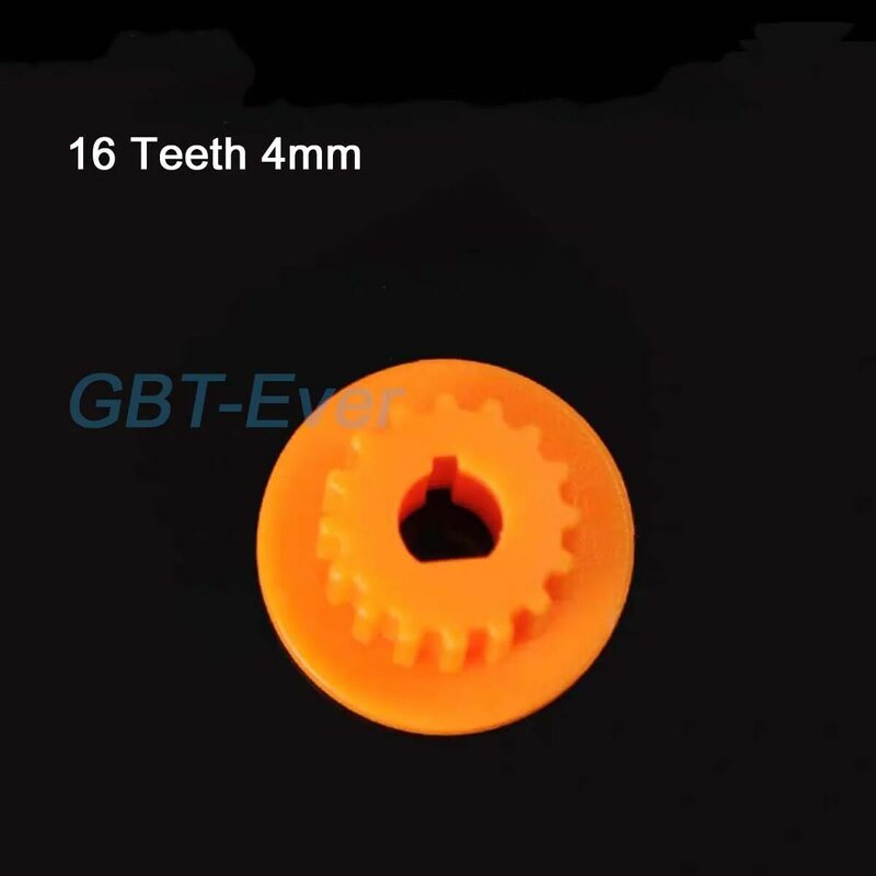 10 pz 15 denti/16 denti 0.5 modulo ingranaggi mandrino in plastica arancione POM ingranaggi D foro foro 3mm 4mm 5mm modello di auto accessori giocattolo