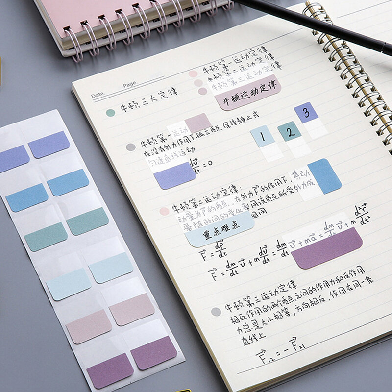 Índice removível gravável pegajoso multicolor guias marcadores Bookmark Notes