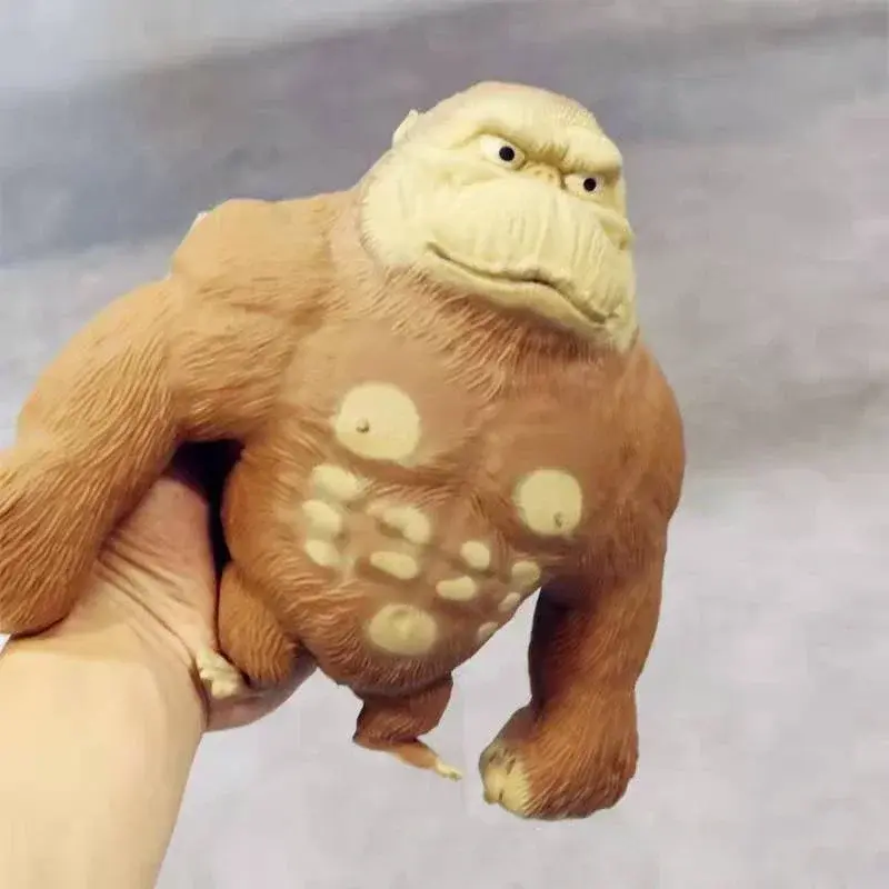 PEBig-Giant Spongy Squishy Fidget Toy para Adultos e Crianças, Elastic Monkey Antistress Toy, Soft Fun Gift, Orangotango Influenciador