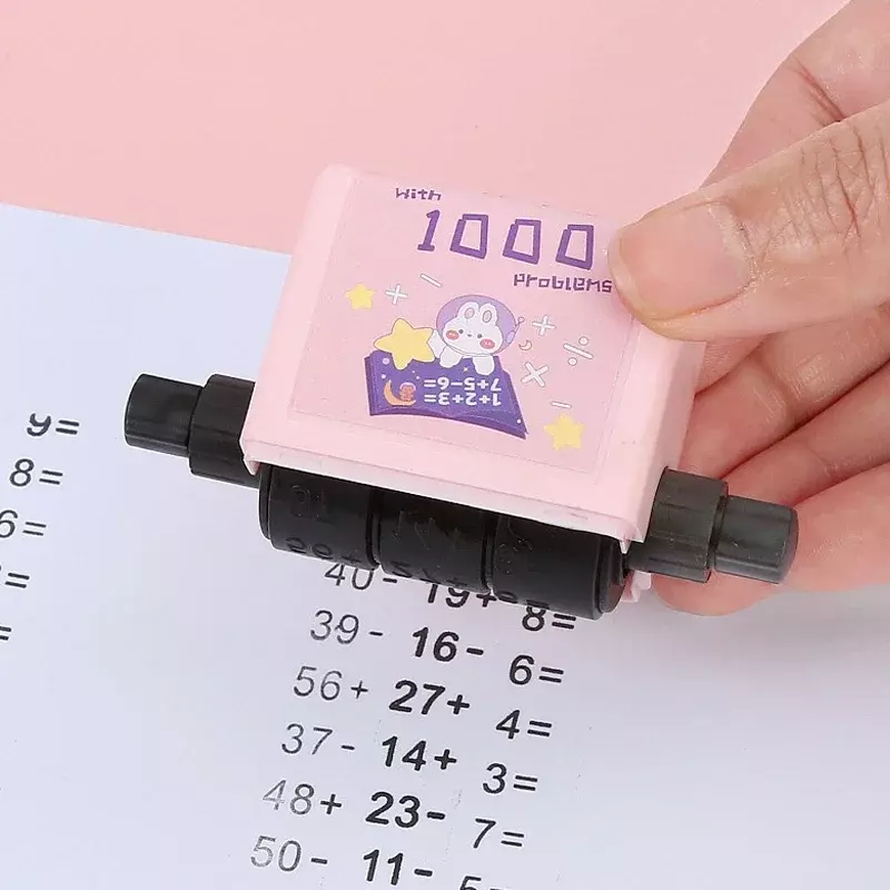 1000 domande insegnamento francobolli 3 file di rulli matematica Roller Stamp strumenti didattici operativi per bambini