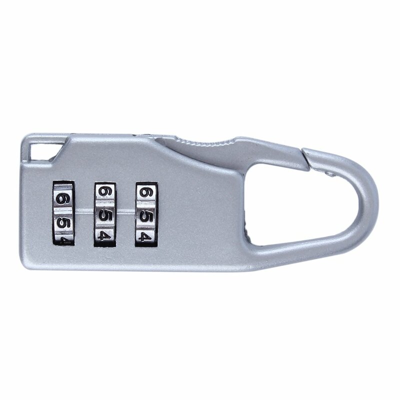 Sicherheit 3 Kombination Reise Zink-legierung Koffer Gepäck Tasche Schmuck Boxen Werkzeug Truhen Code Lock Zipper Vorhängeschloss Keyed Vorhängeschloss