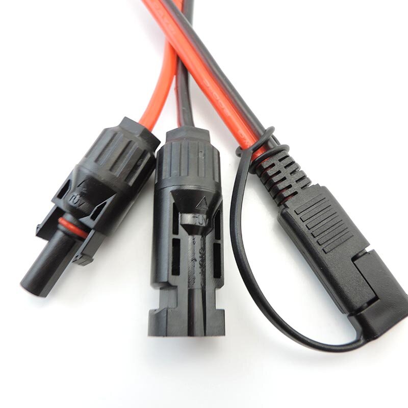 Sae Connector 2-Pins Batterij 12awg 0.3M 1M 12V 48V Dc Sae Kabel Naar Zonnepaneel Voedingsadapter Draad Connector Plug Een
