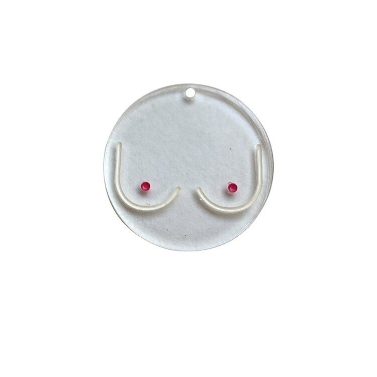 Boucles d'oreilles rondes en acrylique, 5 pièces, accessoires de dessin animé, simples coups, bricolage, bijoux à main, vente en gros