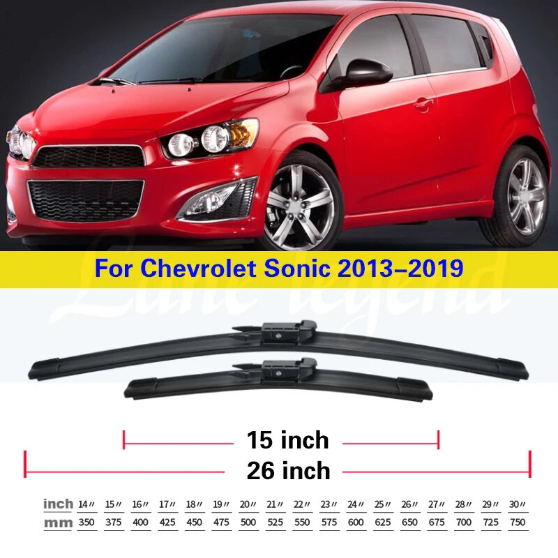 Car Wiper For Chevrolet Sonic 2013 2014 2015 2016 2017 2018 2019 Front Wiper Blades Windshield Windscreen Front Window 26"+15"