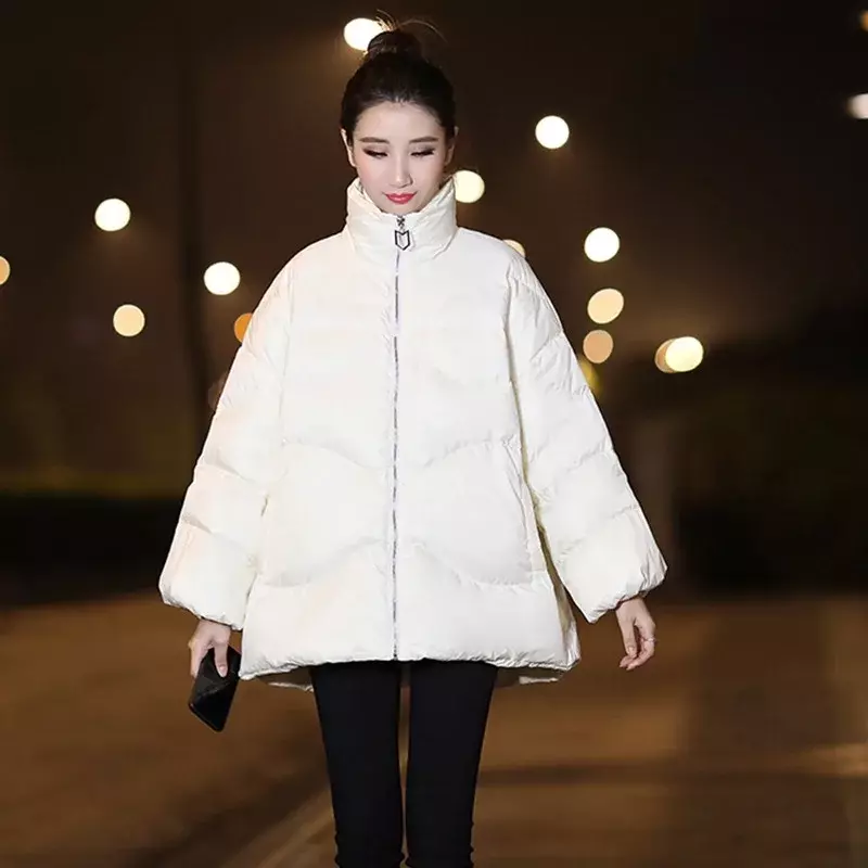 Женская свободная куртка с подкладкой из 2021 хлопка, с рукавом летучая мышь