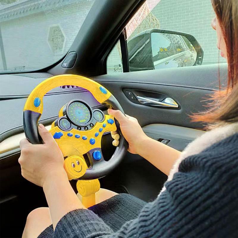Kierownica zabawka pionowa symulacja kierownicy zabawka symulowana do jazdy zabawka z lekką muzyką i zabawka wydająca dźwięki prezenty dla dzieci dla dzieci