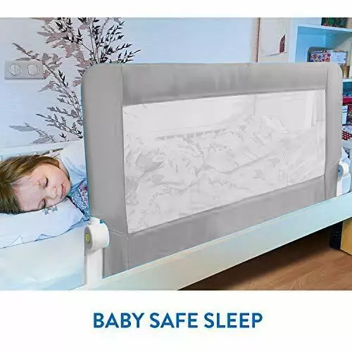 Schutz design Kinder bett Leitplanken Baby Sicherheits produkte grau beige Farbe Babybett Barriere Zaun