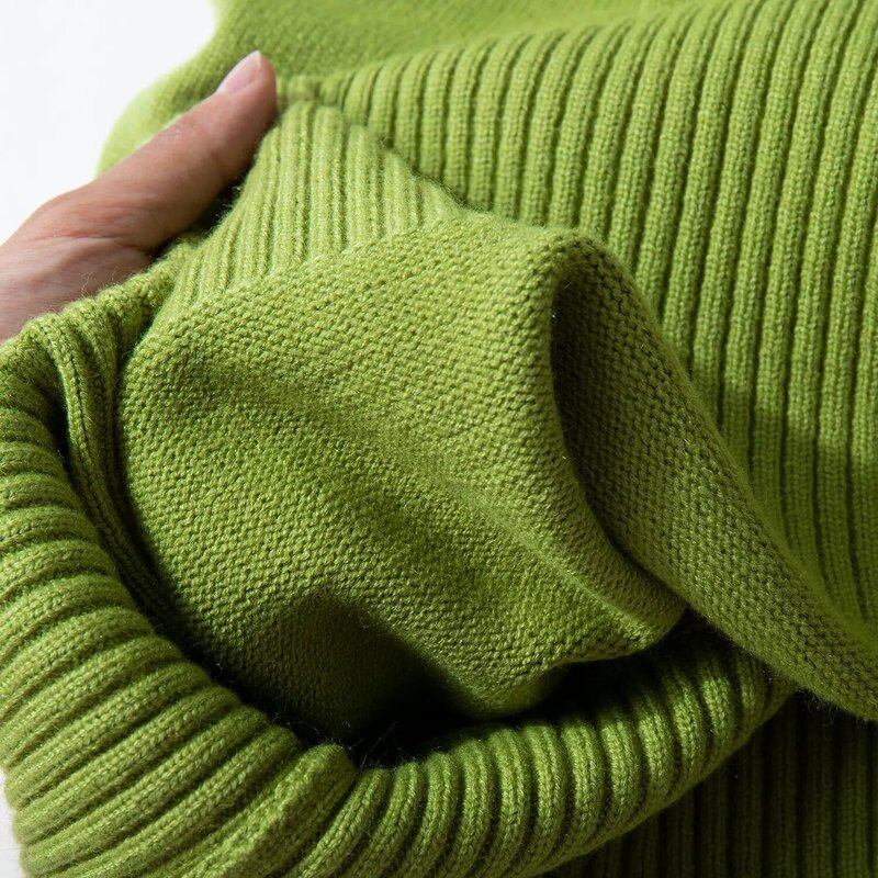 레오파드 프린트 스웨터 풀오버, 따뜻한 터틀넥, 오버사이즈 스웨터 니트, 단색 흰색 점퍼, 빈티지 겨울 여성용 스웨터, 2022