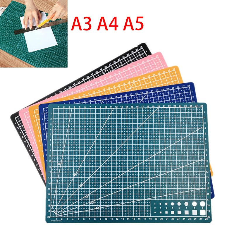 PVC corte Mat com Underlay Side, Patchwork Mat, DIY Costura Board, Patchwork manual, Faca Gravura, Couro, A3, A4, A5