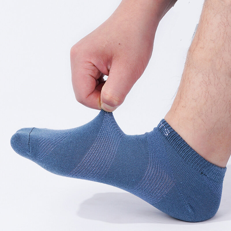 3 pasang/lot kaus kaki jaring model baru untuk pria kaus kaki musim semi musim panas kasual katun bersirkulasi gua tipis rendah potongan pendek lucu