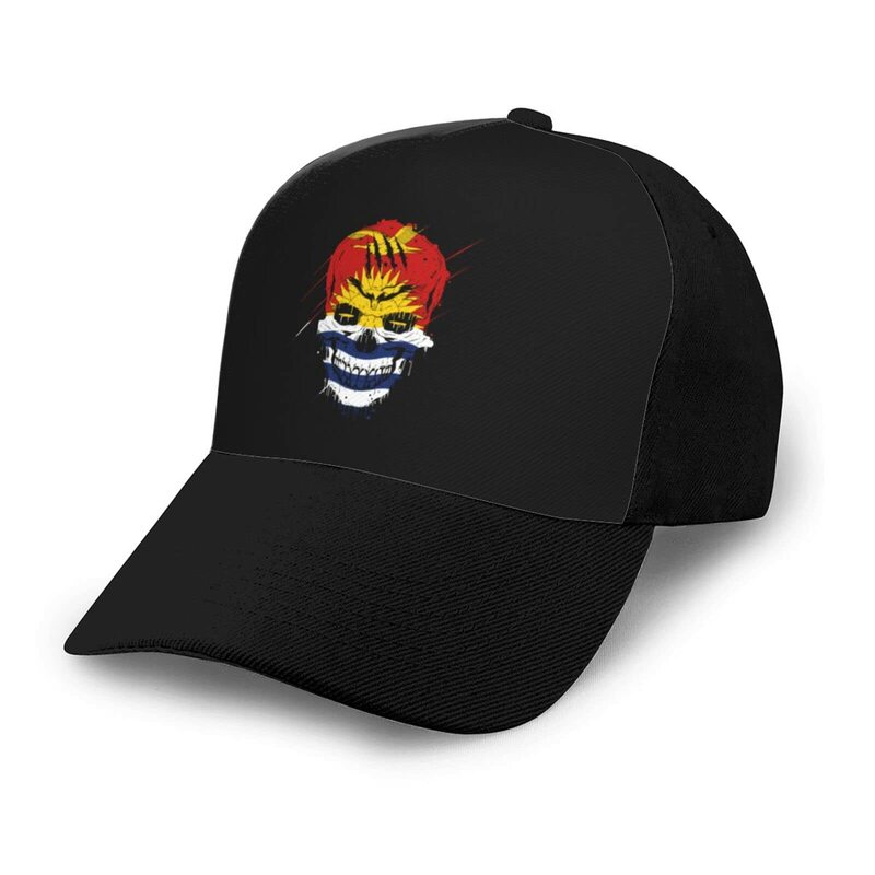 Kiribati Patriot Skull National Flag Baseball Cap Breathable Hip-Hop Sun Hat Adjustable Trucker Men Women Unisex For Gift