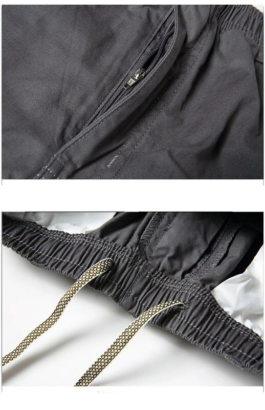 Pantalones Cargo informales para hombre, pantalón holgado de algodón con múltiples bolsillos, Color sólido, estilo militar, talla grande 6XL, 2024