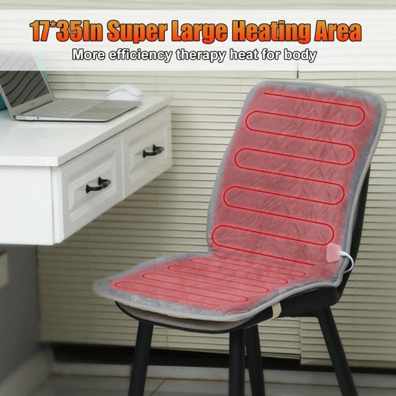 USB Heated Cushion Car Chair Protective Cushion Accessory Household for Back Waist Pains Relieve Supplies