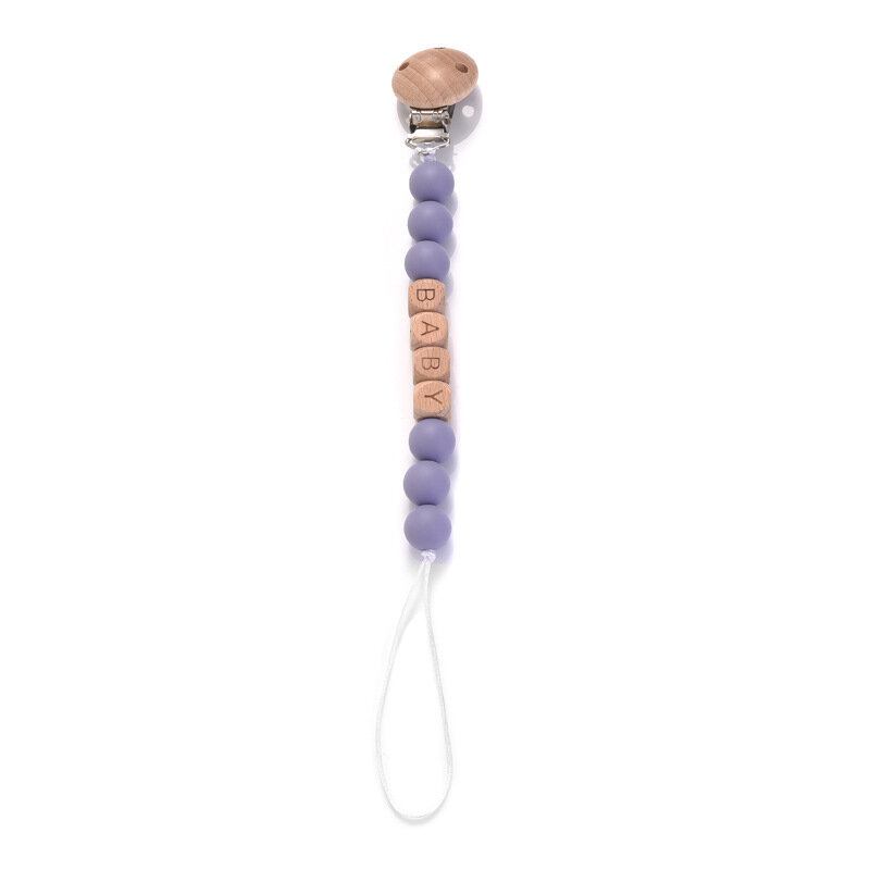 Clip de chupete personalizado con nombre para recién nacido, pezón personalizado para regalo de baby Shower, cadena antipérdida